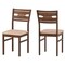 Set of 2 Dining Chairs with Solid Rubber Wood Frame and Padded Seat for Kitchen, Living Room